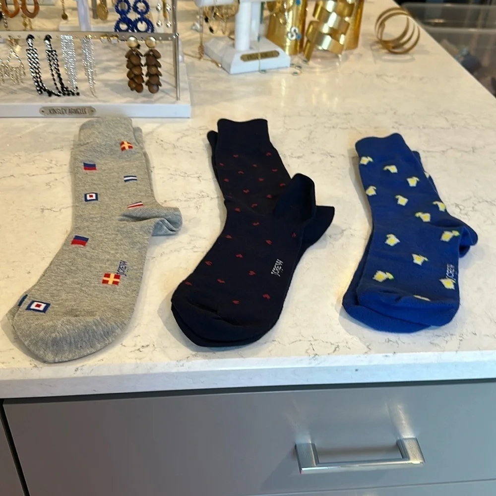 J Crew 3 pack variety socks​